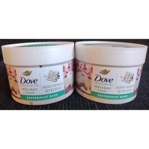 Set Of 2 Dove Holiday Treats Body Scrub - Peppermint Bark - 10.5 OZ Each